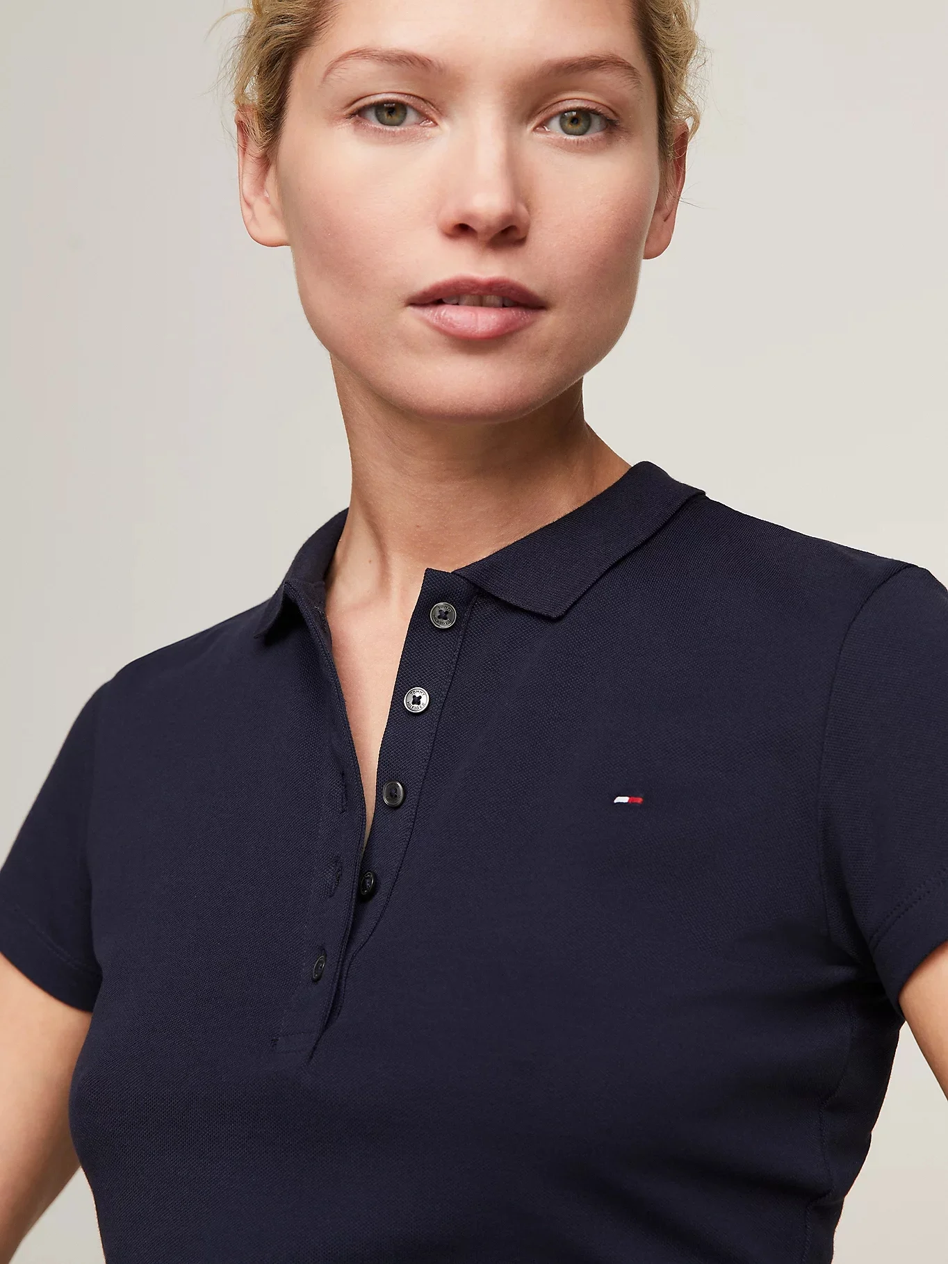 TOMMY HILFIGER Áo Polo Nữ Tay Ngắn Heritage Short Sleeve Slim Polo