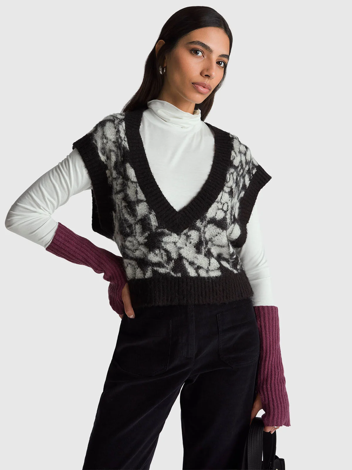 UNITED COLORS OF BENETTON Áo Len Không Tay Nữ Women Sweater
