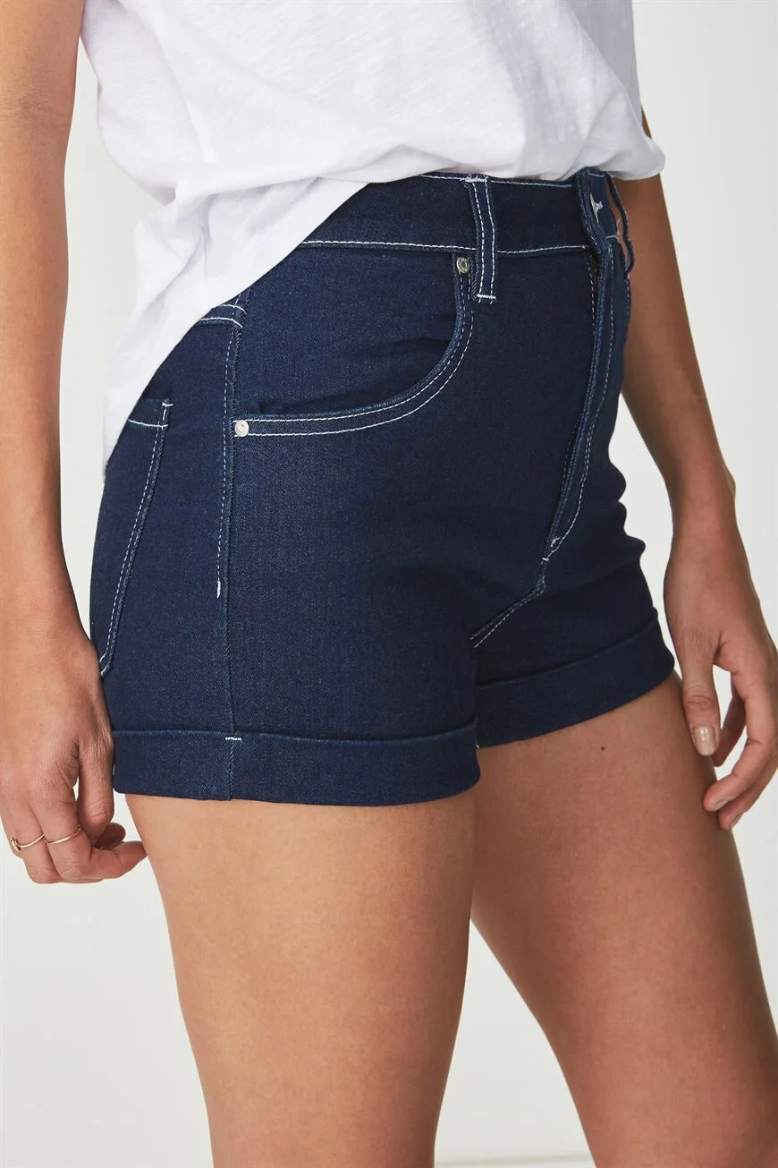 COTTON ON Quần Jeans Ngắn Nữ-High Rise Classic Stretch Denim Short