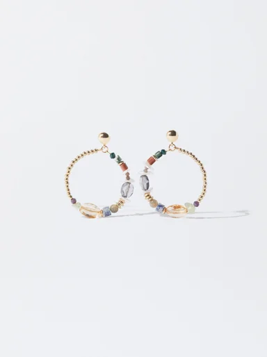 PARFOIS Hoa Tai Nữ Multicolor Stone
