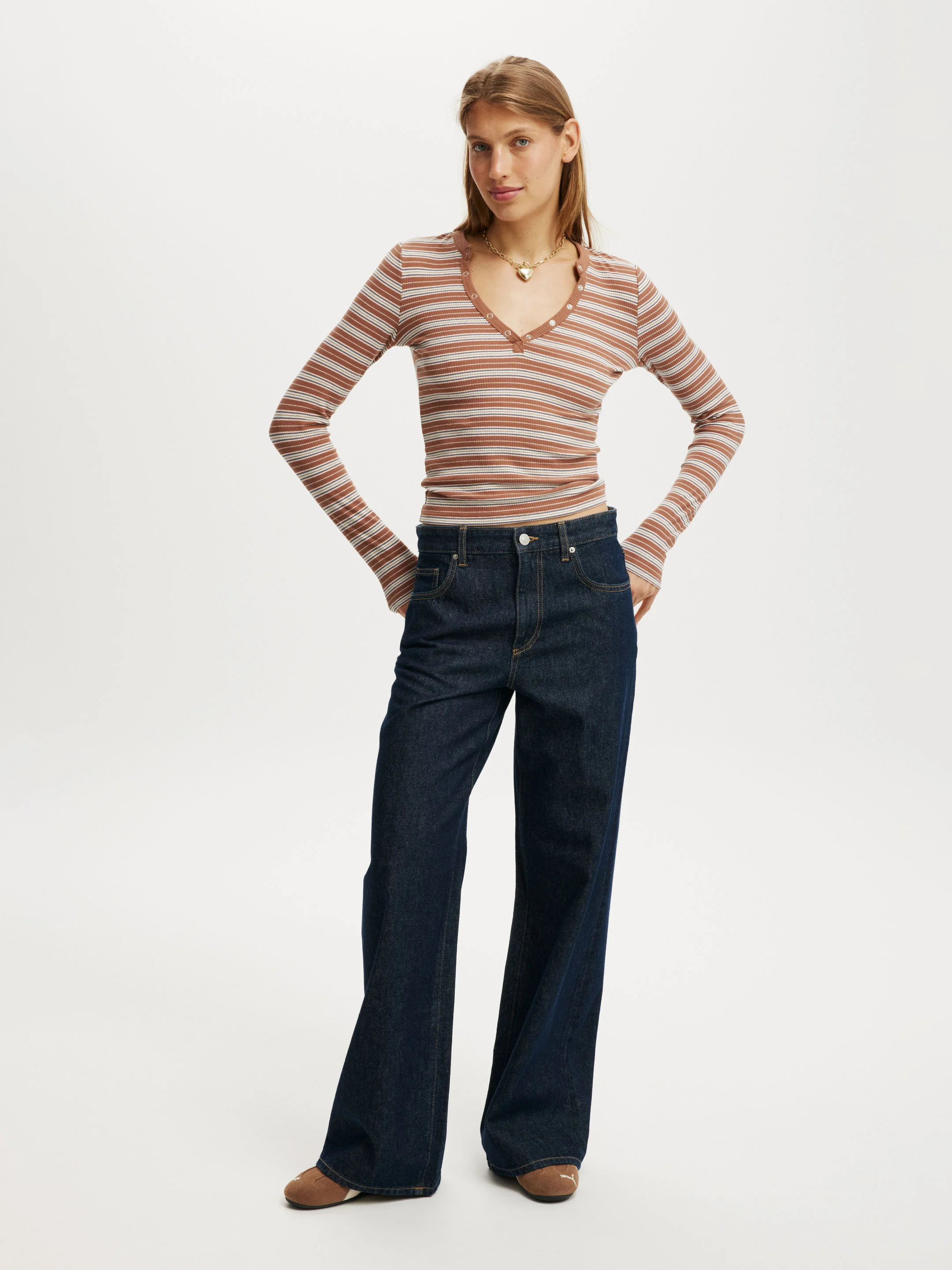 COTTON ON Quần Jeans Ống Rộng Nữ-Wide Jean Asia Fit