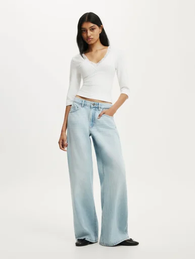 COTTON ON Quần Jeans Ống Rộng Nữ-Wide Jean Asia Fit