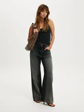 COTTON ON Quần Jeans Ống Rộng Nữ - Wide Jean Asia Fit