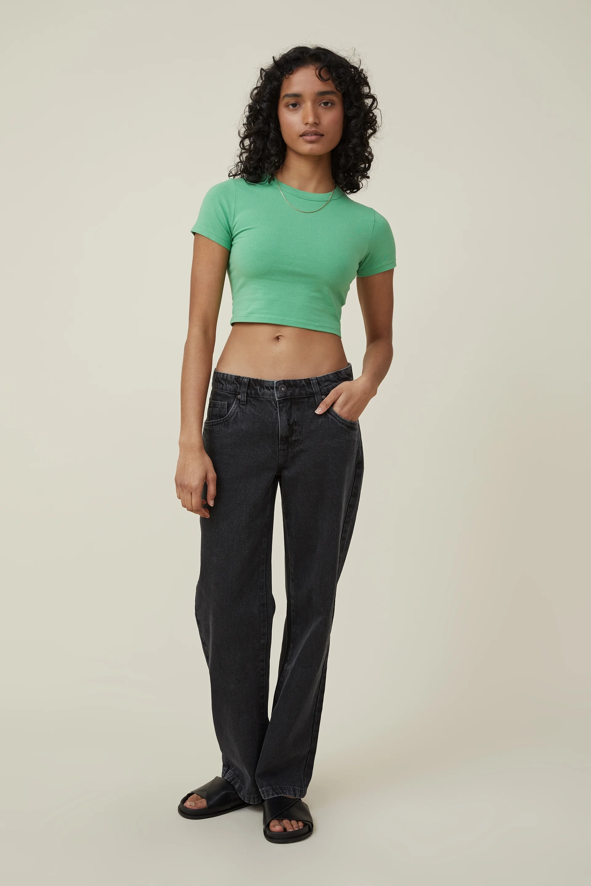 COTTON ON Áo Thun Ngắn Tay Nữ - Micro Crop Tee