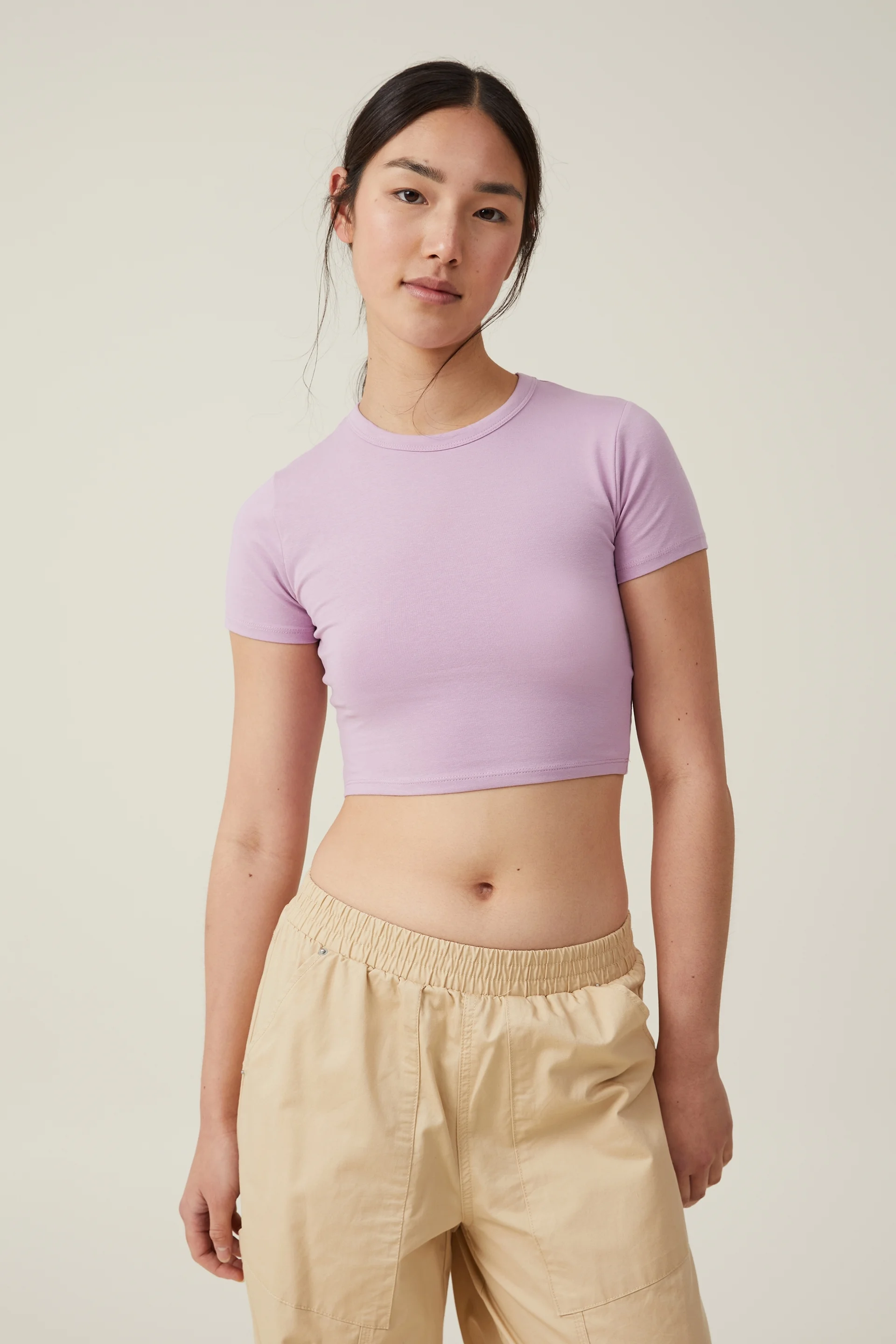 COTTON ON Áo Thun Ngắn Tay Nữ-Micro Crop Tee