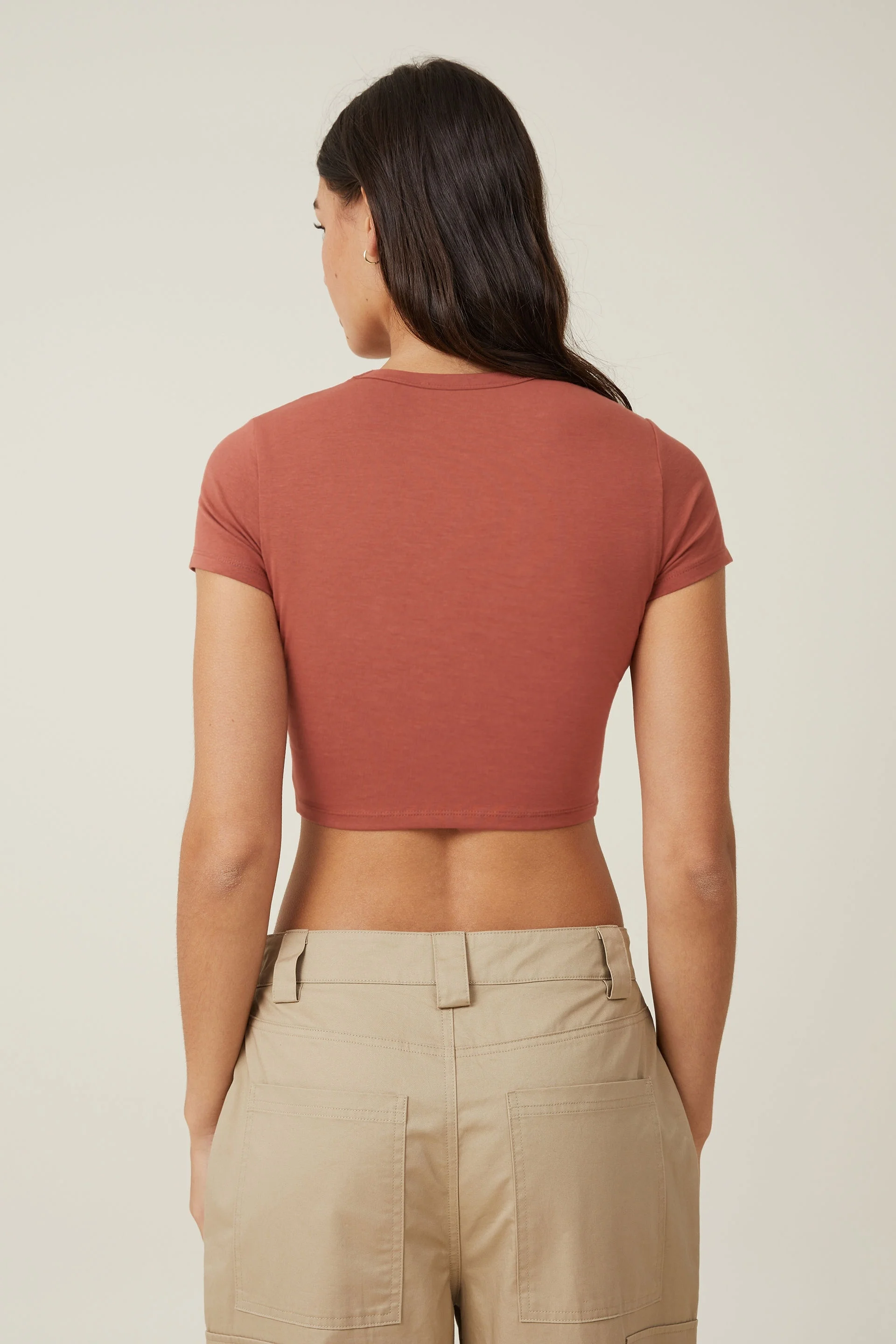 COTTON ON Áo Thun Ngắn Tay Nữ-Micro Crop Tee