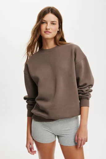 COTTON ON Áo Chui Đầu Dài Tay Nữ-Classic Fleece Crew Sweatshirt