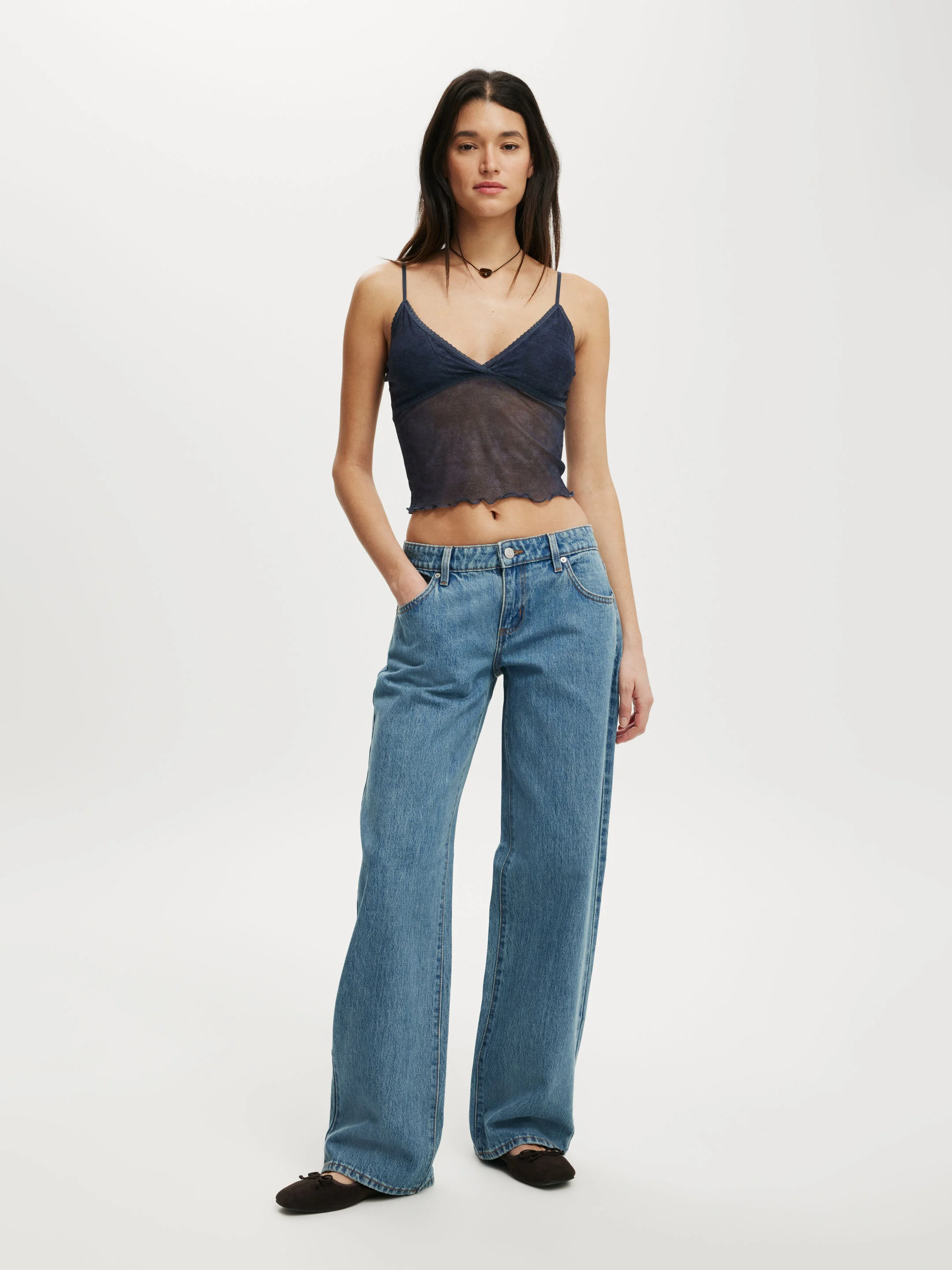 COTTON ON Quần Jeans Dài Nữ-Low Rise Straight Jean