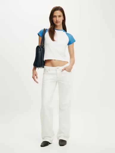COTTON ON Quần Jeans Dài Nữ - Low Rise Straight Jean