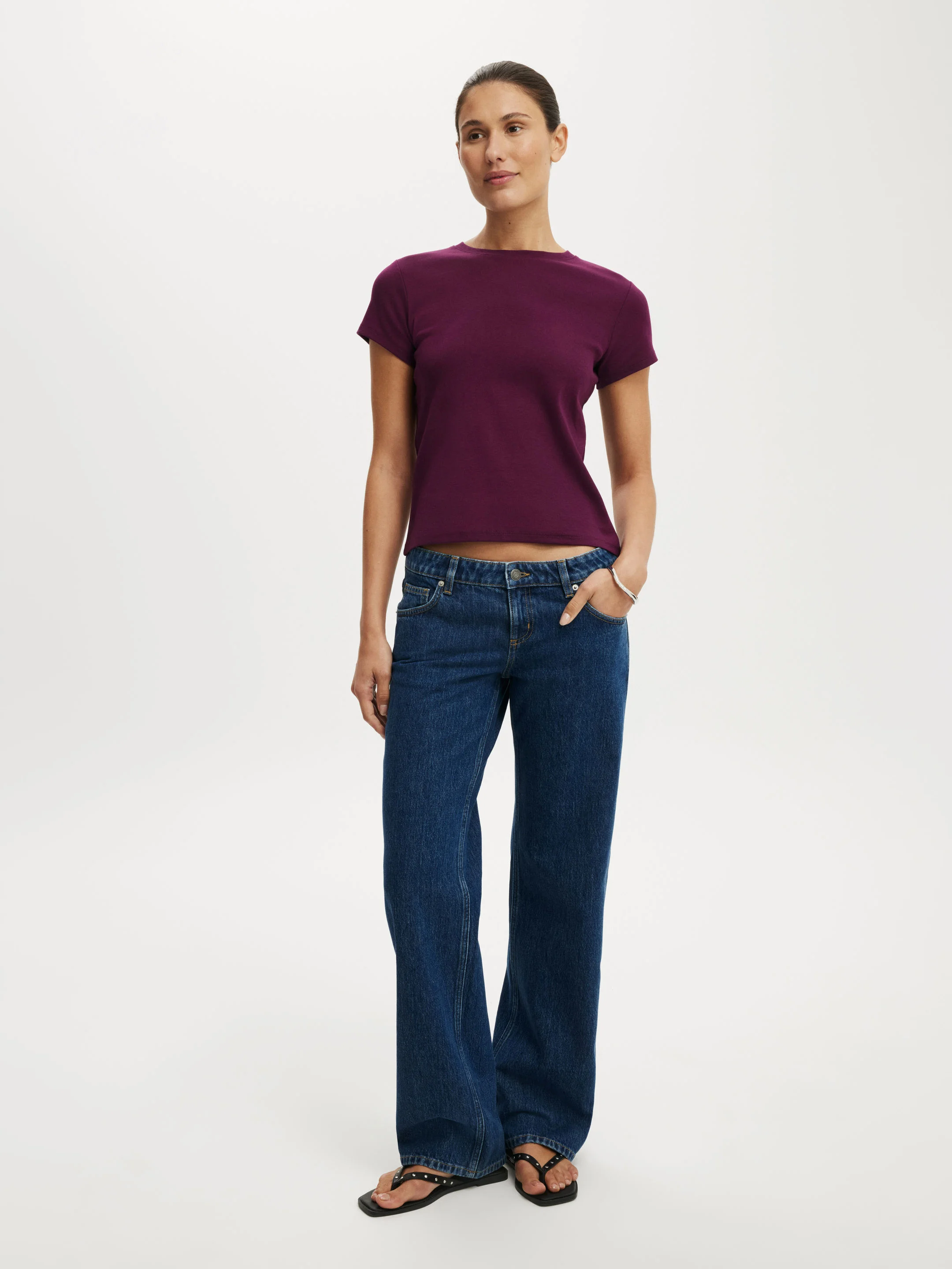COTTON ON Quần Jeans Dài Nữ - Low Rise Straight Jean