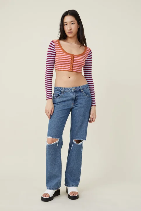 COTTON ON Áo Len Cardigan Dài Tay Nữ - Mini Rib Cardigan