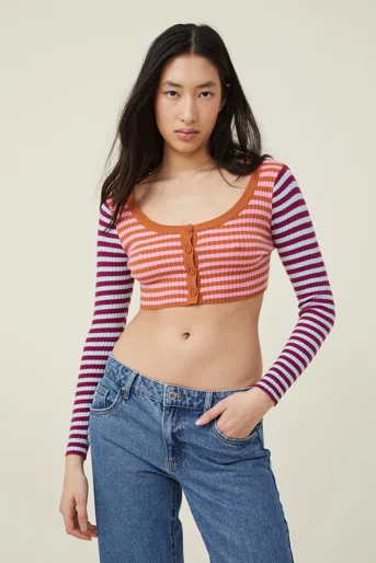 COTTON ON Áo Len Cardigan Dài Tay Nữ - Mini Rib Cardigan