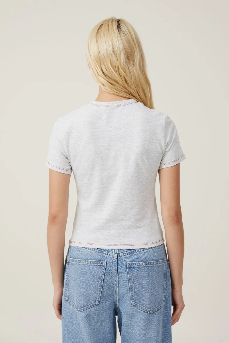 COTTON ON Áo Thun Có Hoạ Tiết Nữ-Fitted Graphic Longline Tee