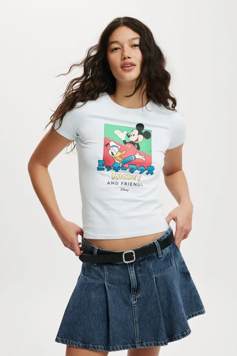 COTTON ON Áo Thun Có Họa Tiết Nữ-Fitted Lcn Graphic Longline Tee