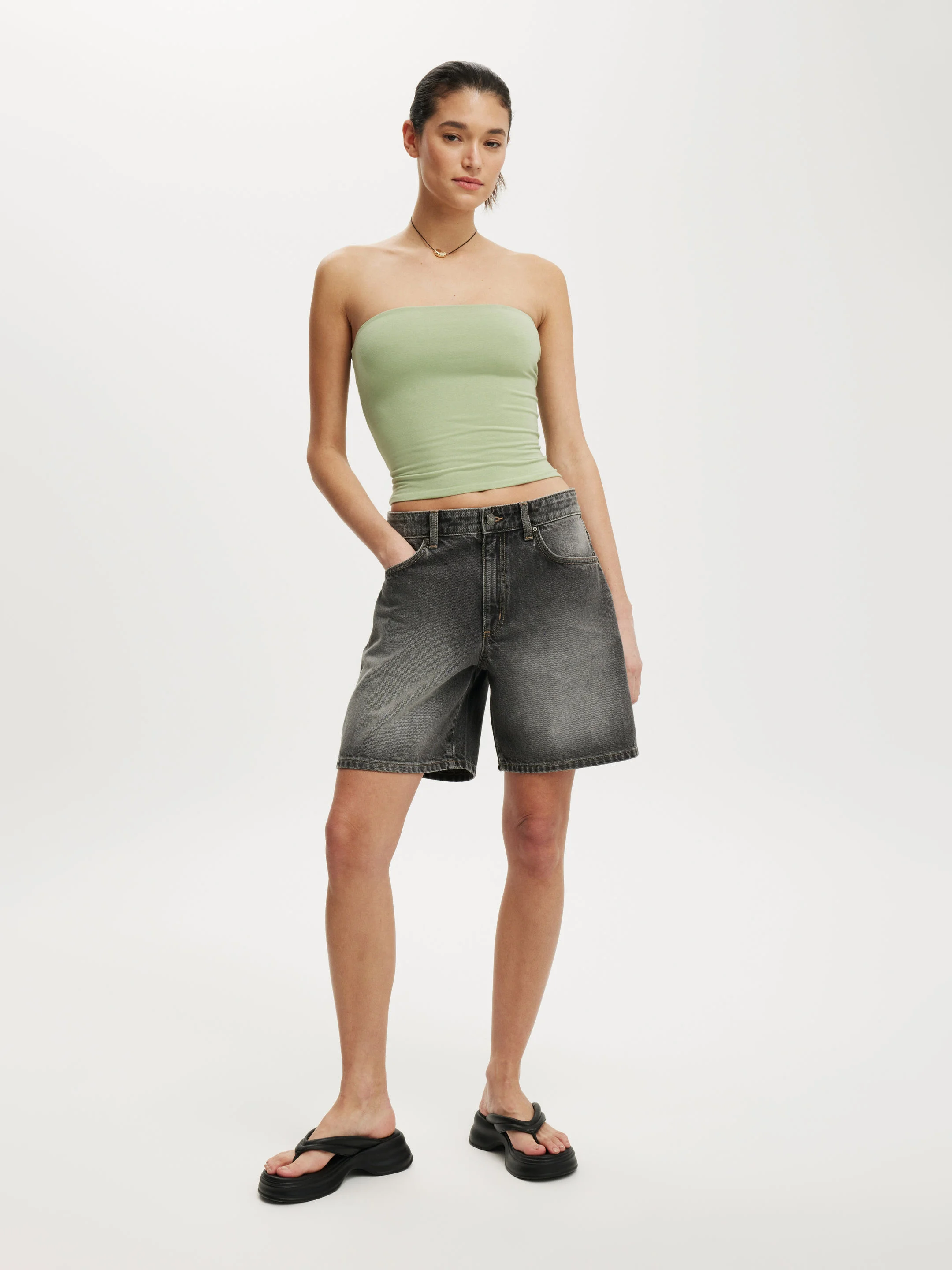 COTTON ON Quần Jeans Ngắn Nữ-Relaxed Denim Short