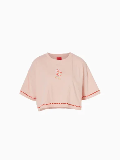 COTTON ON Áo Thun Có Hoạ Tiết Nữ-The Oversized Chopped Lcn Tee