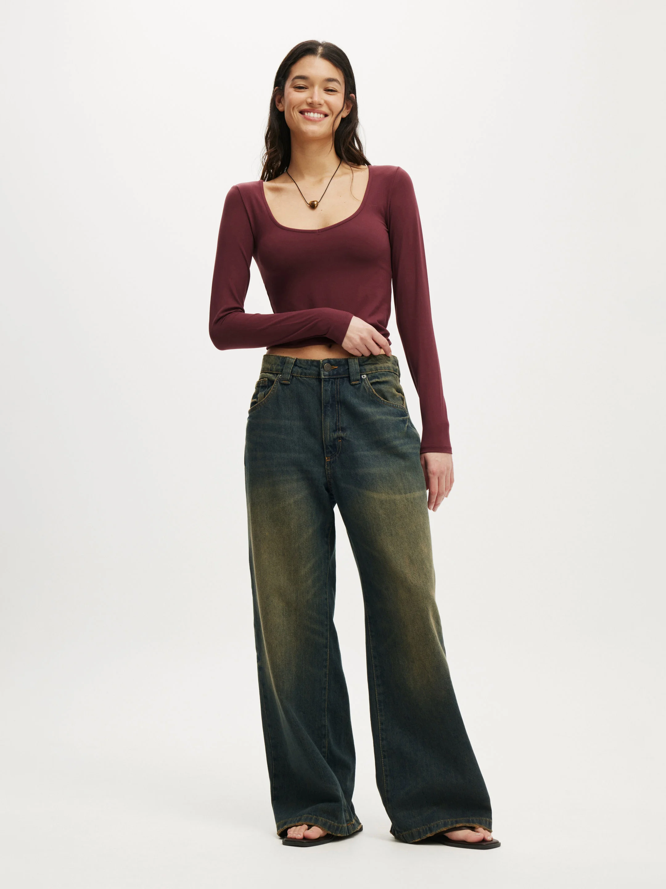 COTTON ON Quần Jeans Dài Nữ-Low Super Baggy Jean