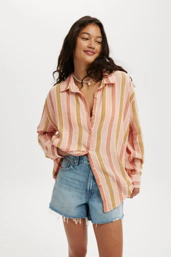 COTTON ON Áo Sơ Mi Dài Tay Nữ-Haven Long Sleeve Shirt
