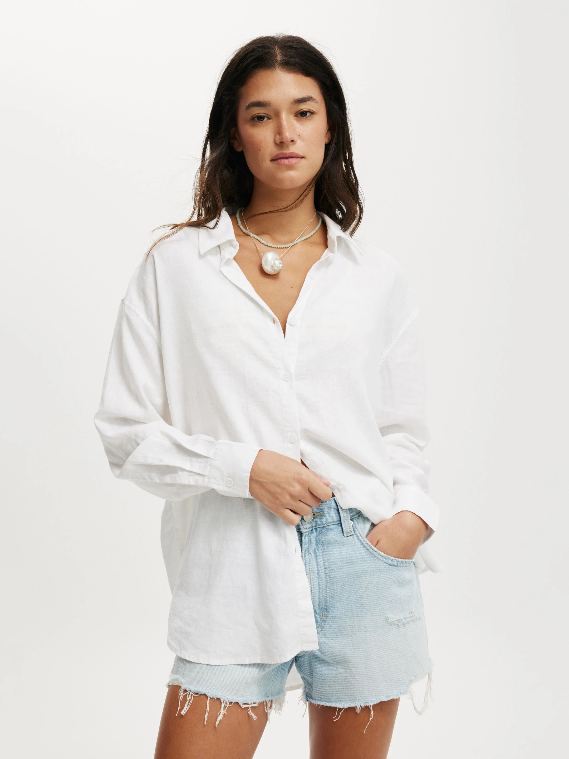 COTTON ON Áo Sơ Mi Dài Tay Nữ-Haven Long Sleeve Shirt