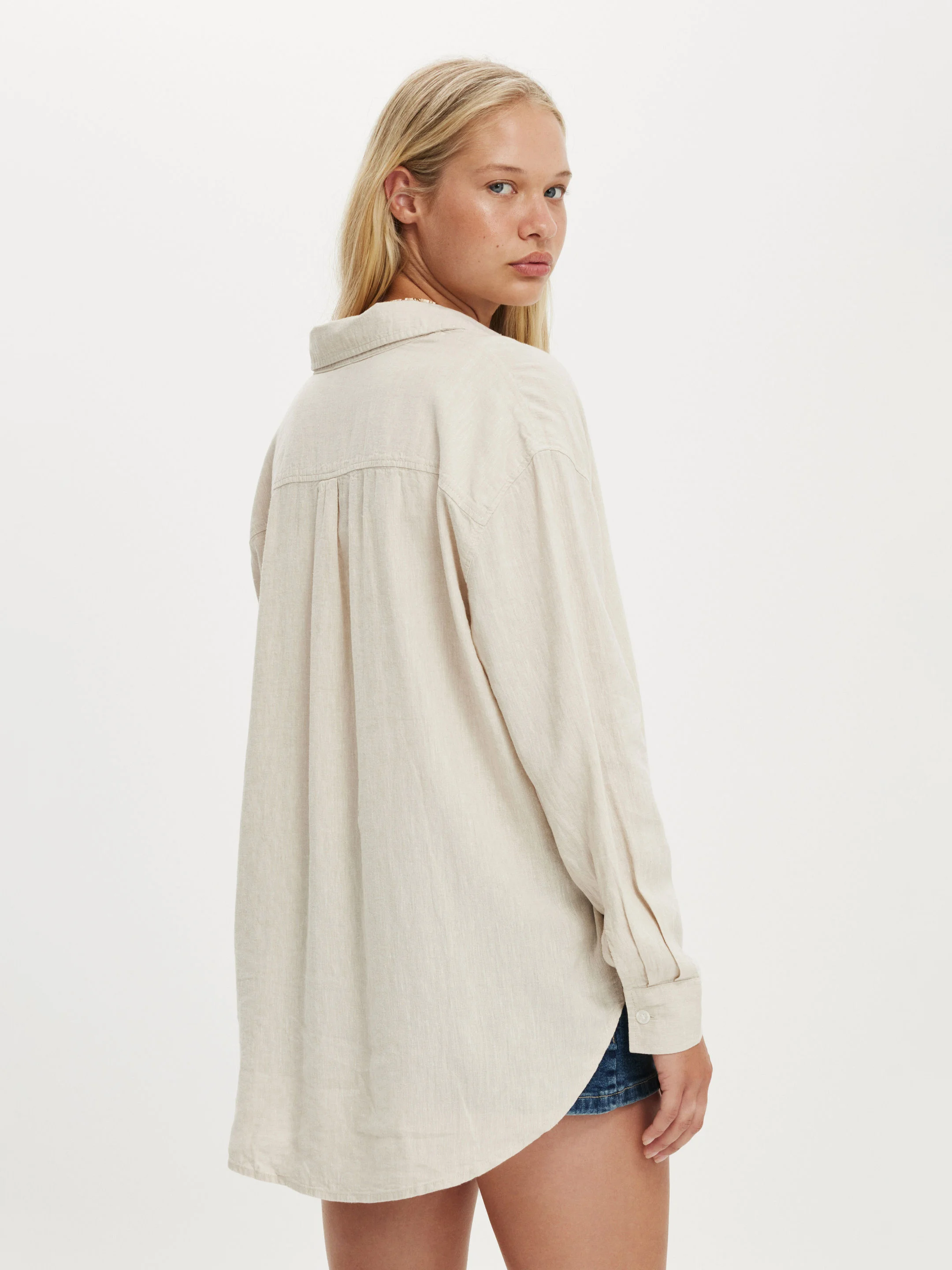COTTON ON Áo Sơ Mi Dài Tay Nữ-Haven Long Sleeve Shirt