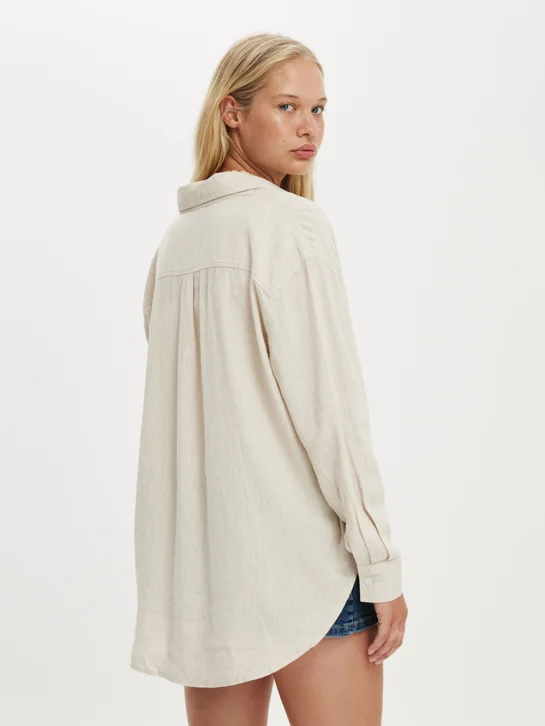 COTTON ON Áo Sơ Mi Dài Tay Nữ-Haven Long Sleeve Shirt