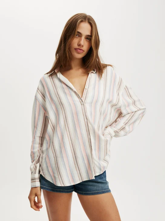 COTTON ON Áo Sơ Mi Dài Tay Nữ-Haven Long Sleeve Shirt