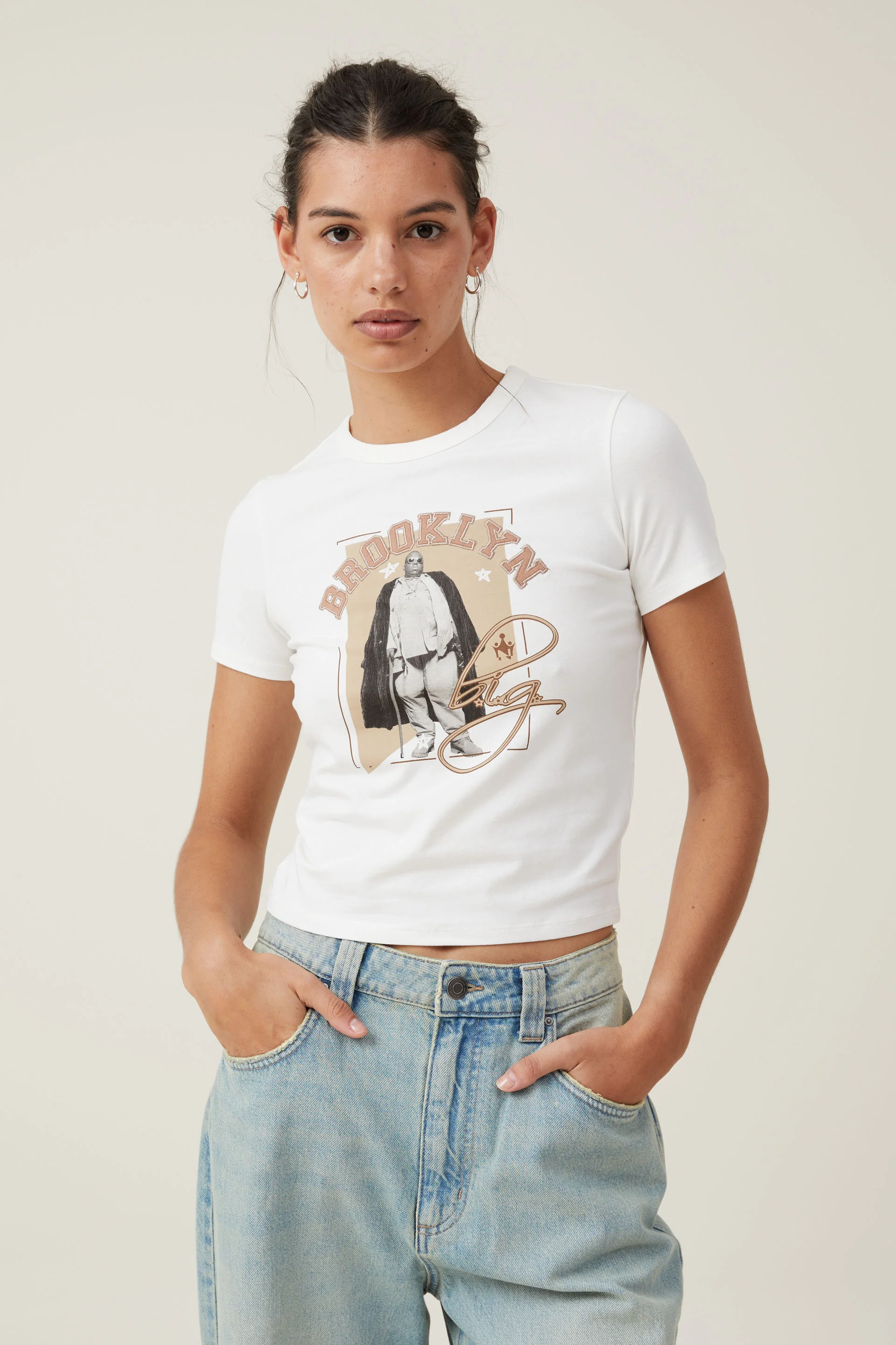 COTTON ON Áo Thun Có Hoạ Tiết Nữ-Fitted Graphic Music Longline Tee