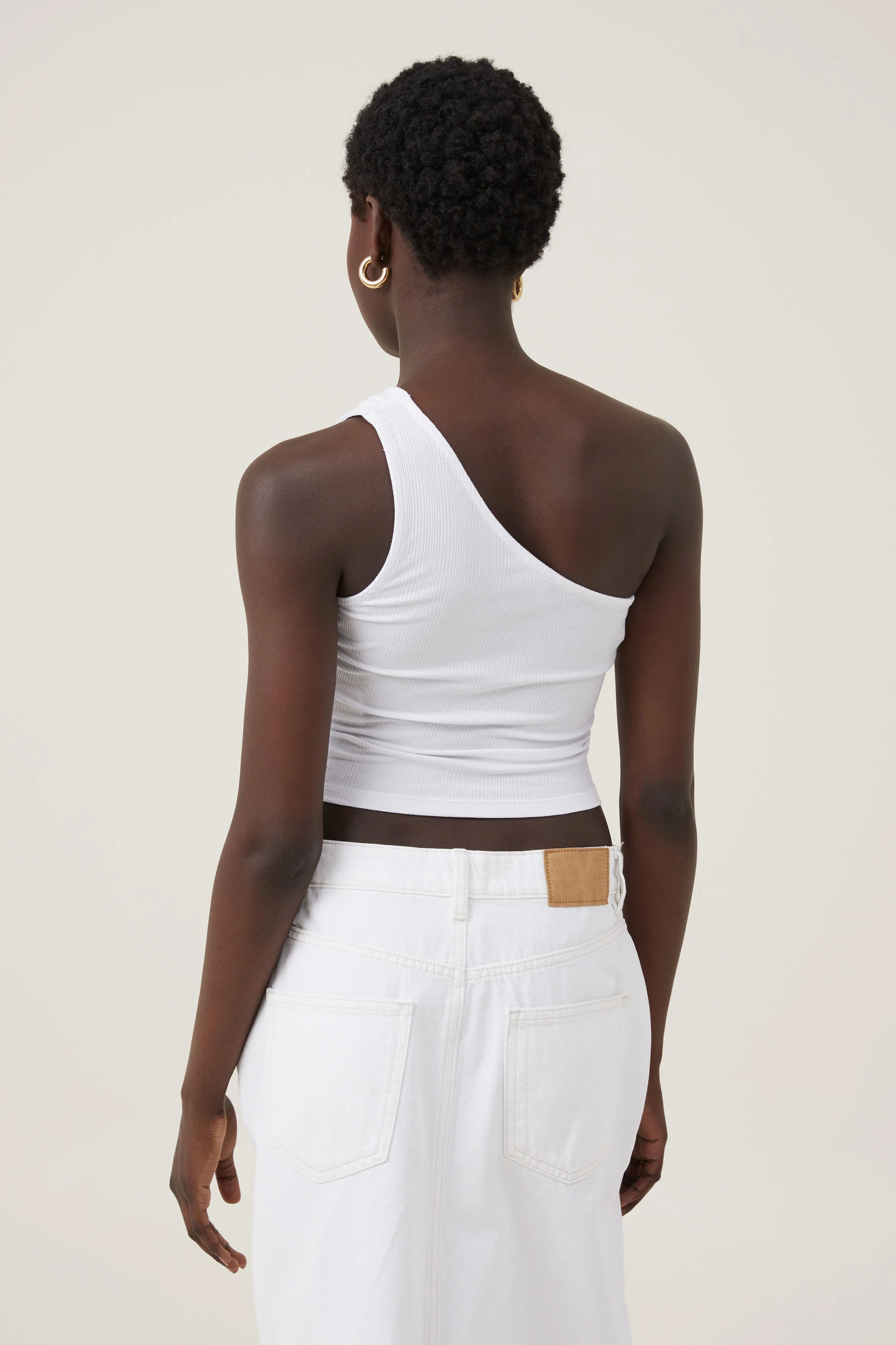 COTTON ON Áo Thun Cộc Tay Nữ-Marli One Shoulder Rouched Top