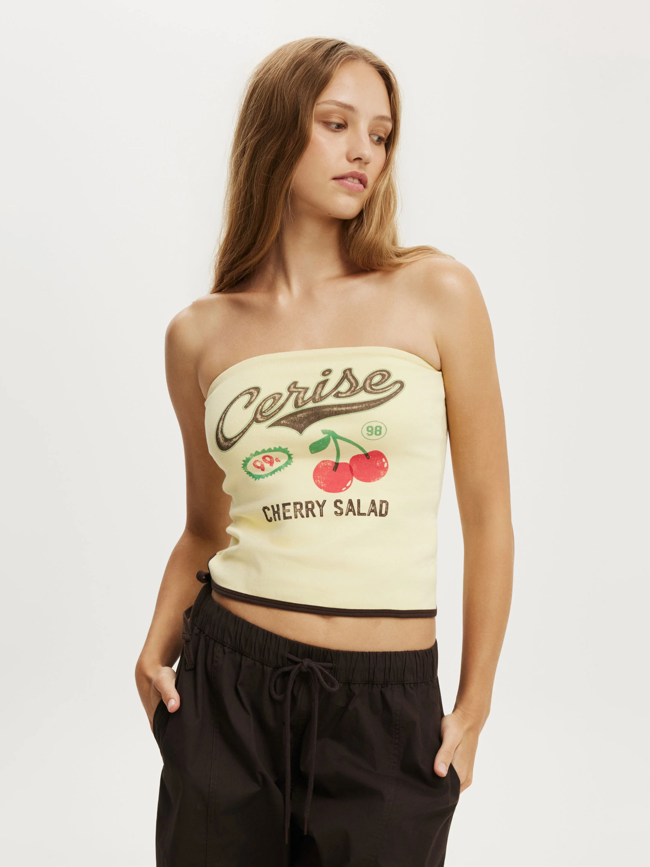 COTTON ON Áo Ống Nữ - Graphic Tube Top
