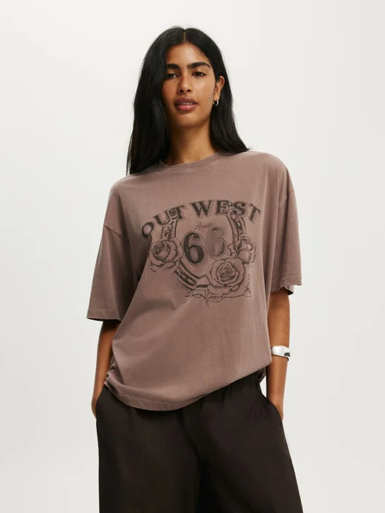COTTON ON Áo Thun Có Hoạ Tiết Nữ - The Boxy Graphic Tee