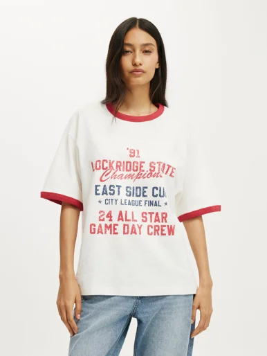 COTTON ON Áo Thun Có Hoạ Tiết Nữ - The Boxy Graphic Tee
