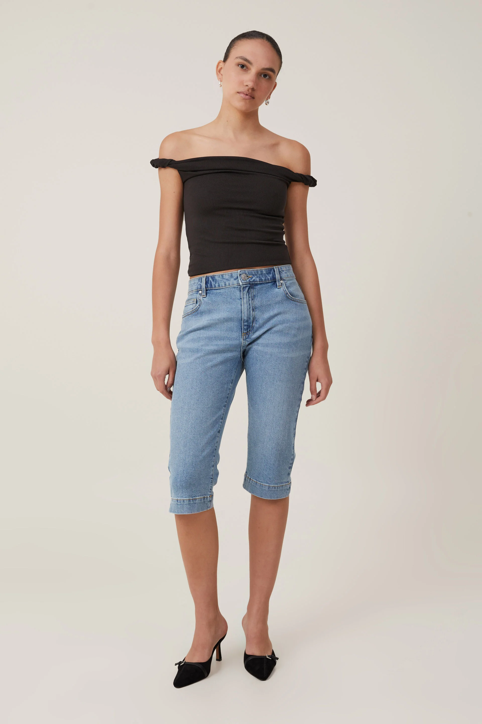 COTTON ON Quần Jeans Lửng Nữ-Capri Jean