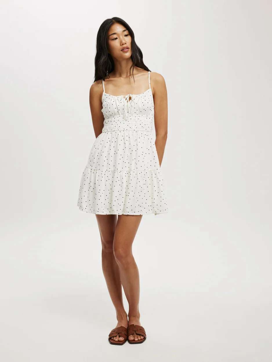 cotton on haven tiered mini dress Women's Cotton On White Haven Tiered Mini Dress