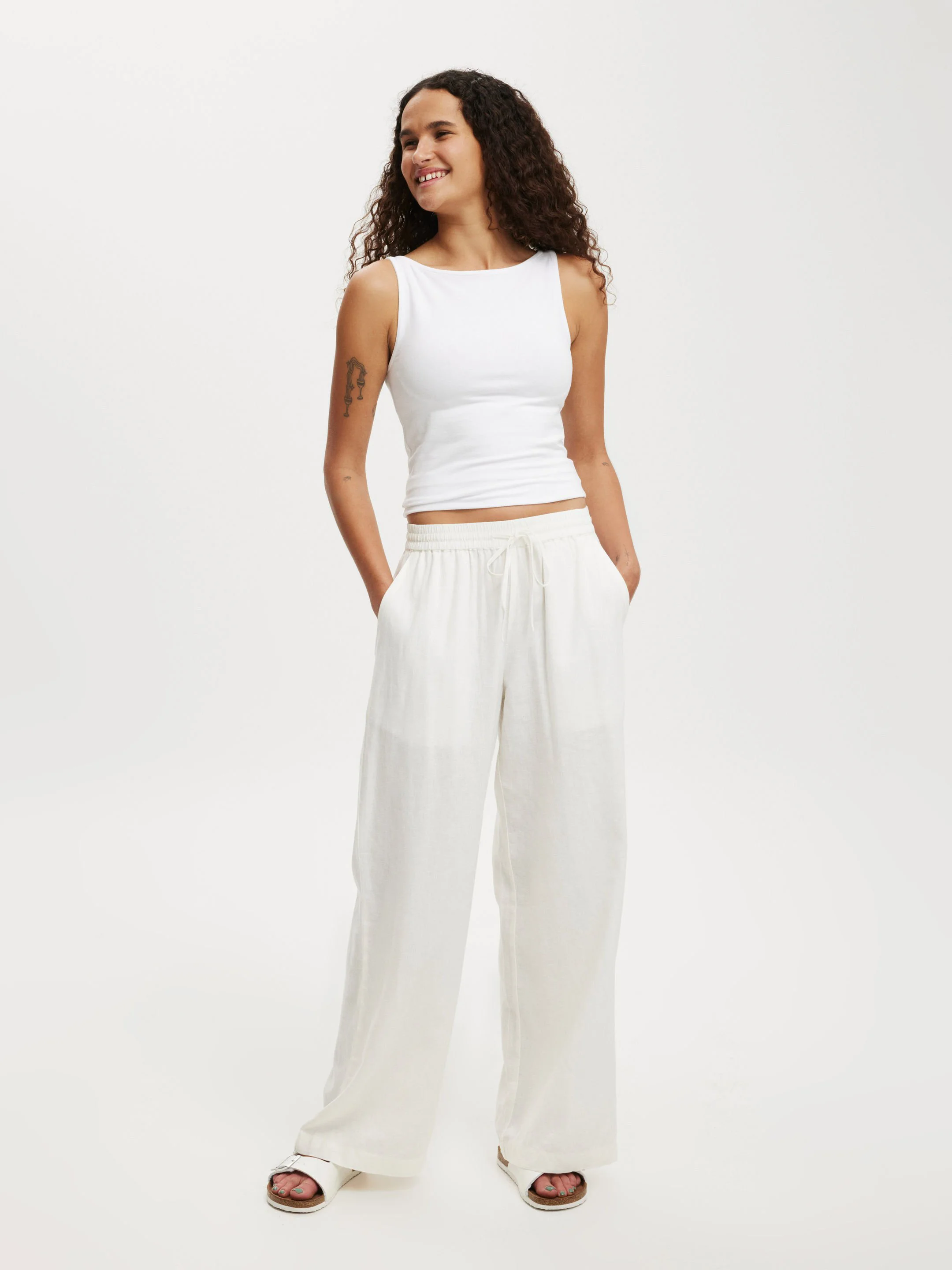 COTTON ON Quần Linen Dài Nữ-Haven Wide Leg Pant