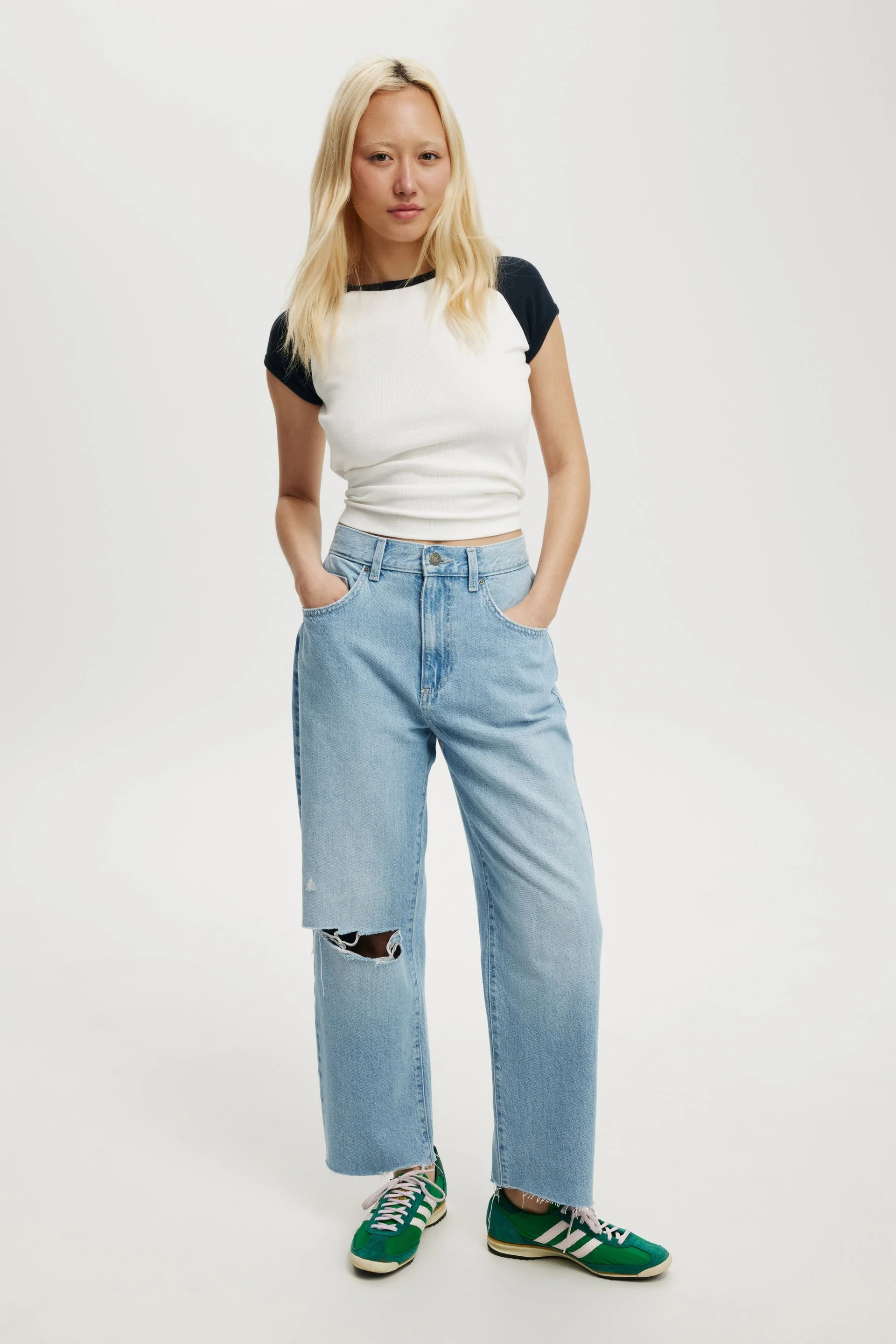 COTTON ON Quần Jeans Dài Nữ-Straight Crop Jean