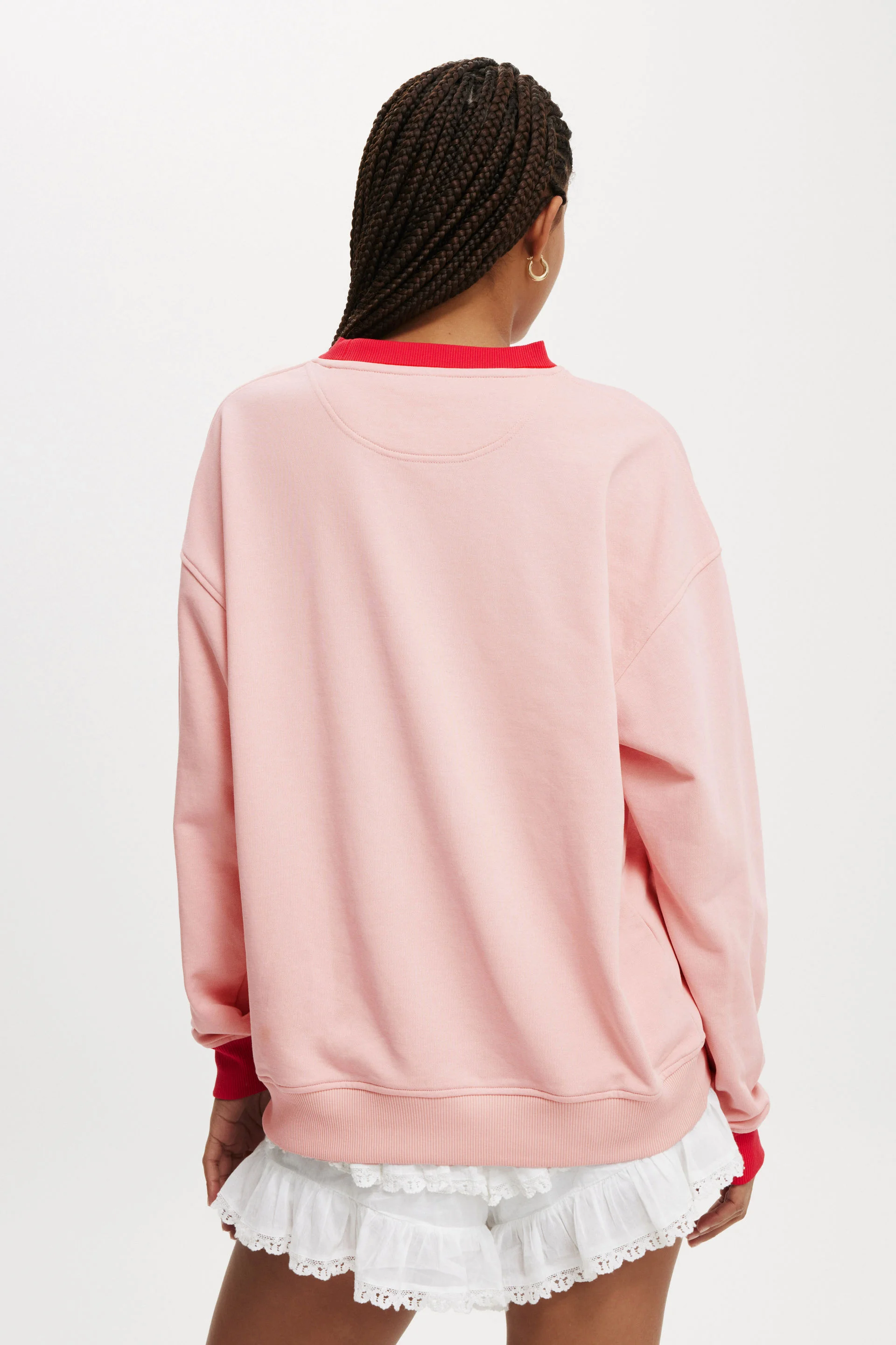 COTTON ON Áo Chui Đầu Dài Tay Nữ-Strawberry Shortcake Crew Sweatshirt