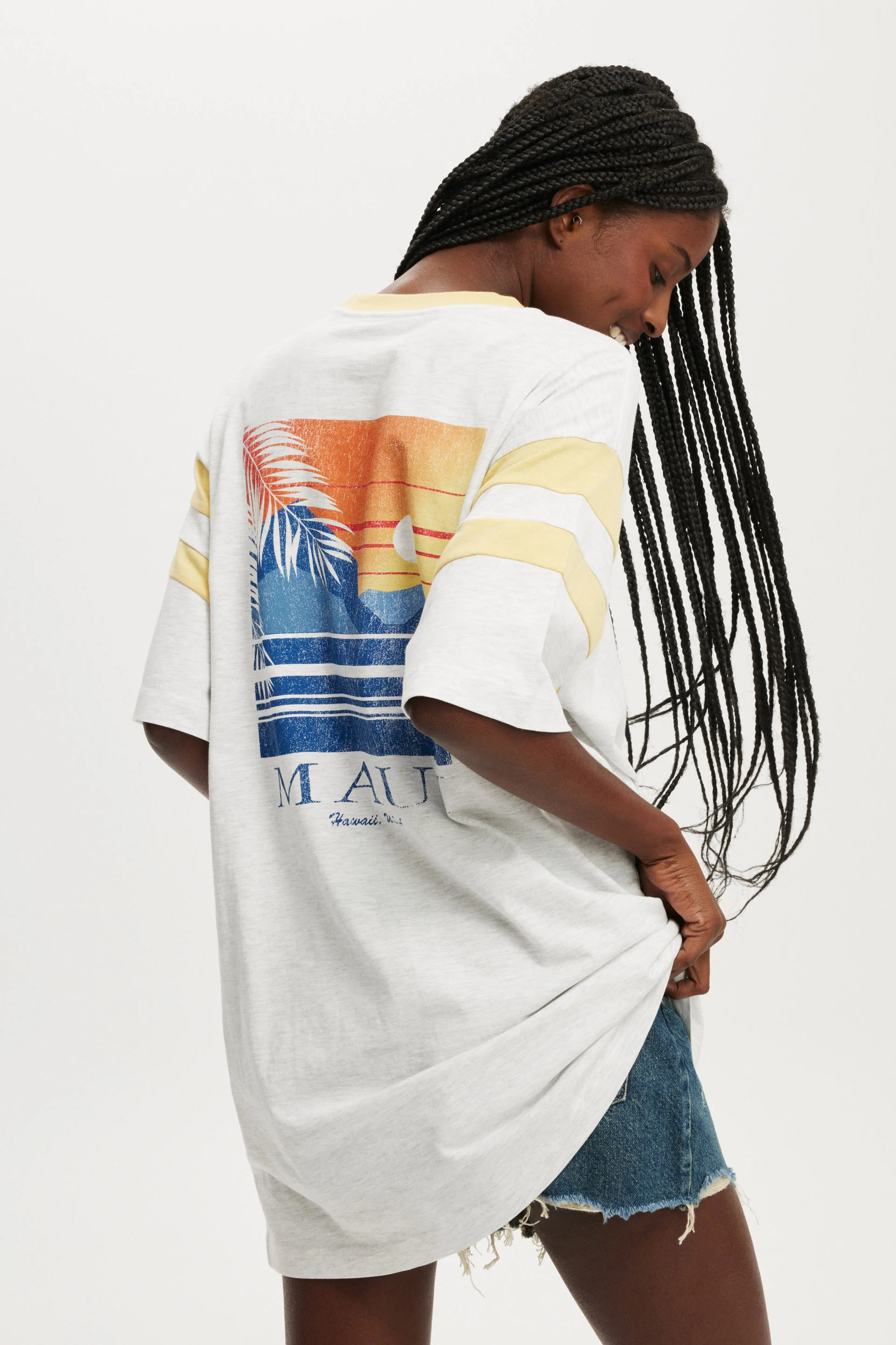 COTTON ON Áo Thun Có Họa Tiết Nữ-Super Oversized Graphic Tee