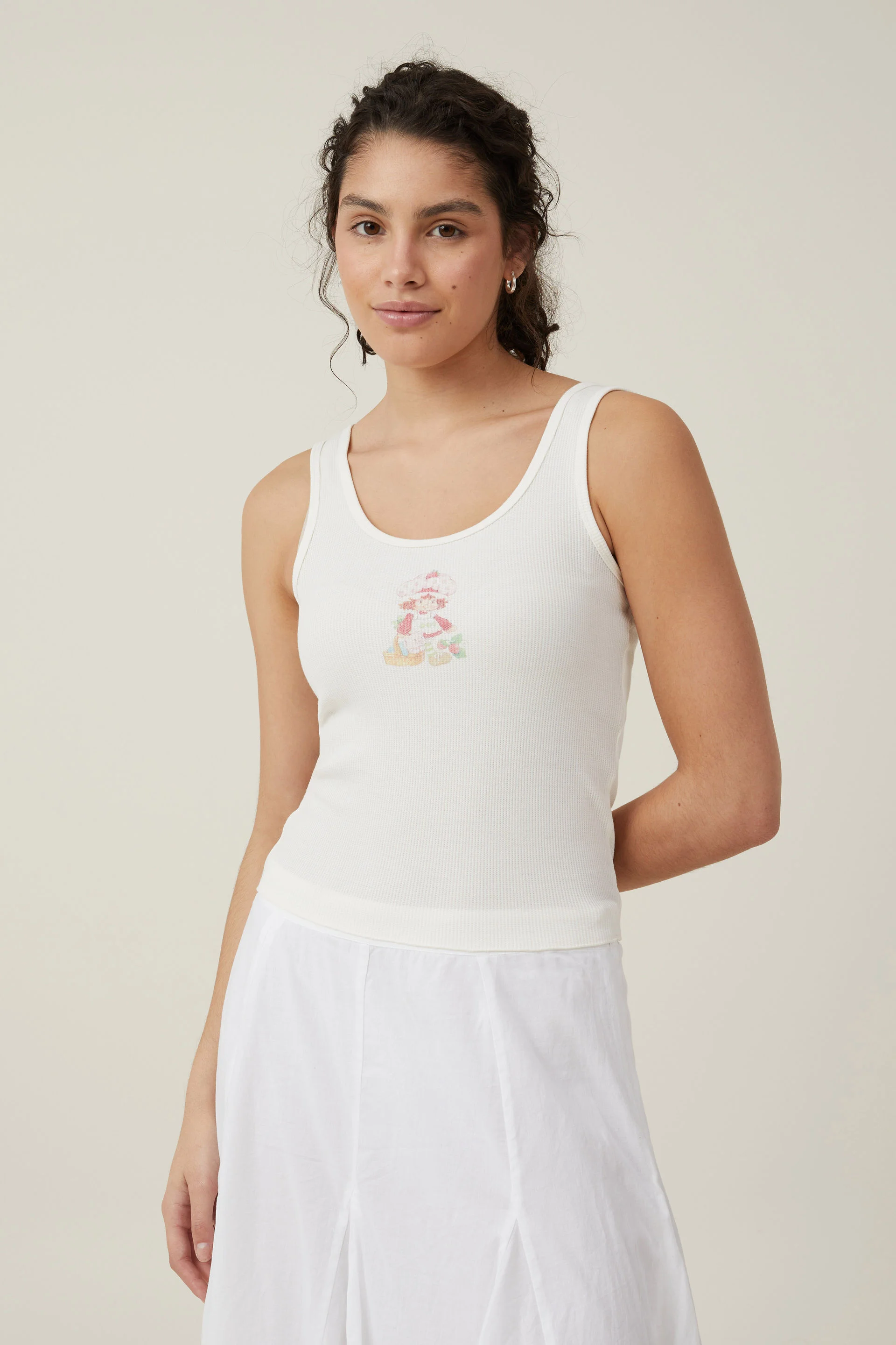 COTTON ON Áo Thun Cộc Tay Nữ-Graphic Lcn Scoop Neck Tank
