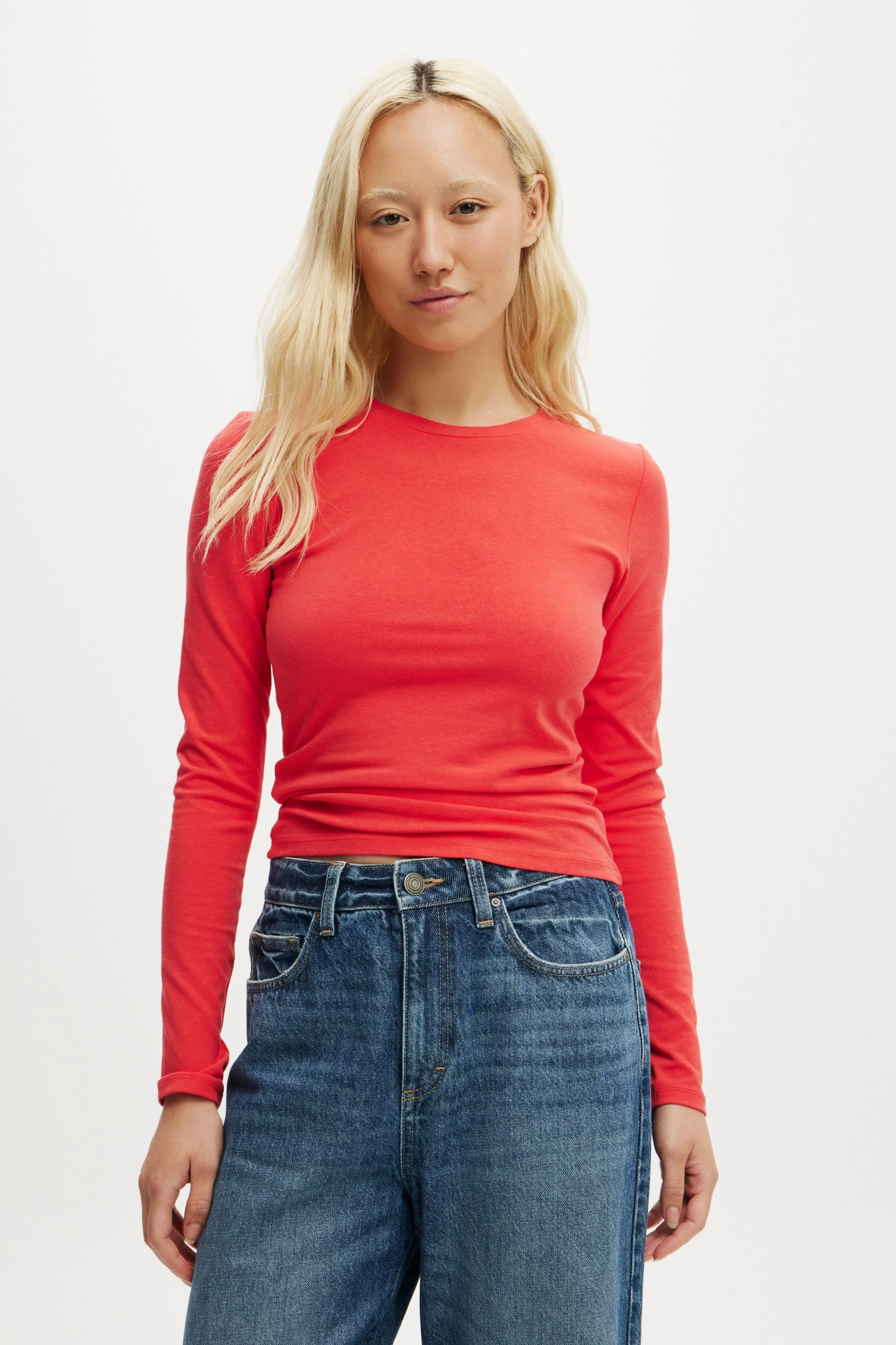 COTTON ON Áo Thun Dài Tay Nữ-All Day Crew Long Sleeve
