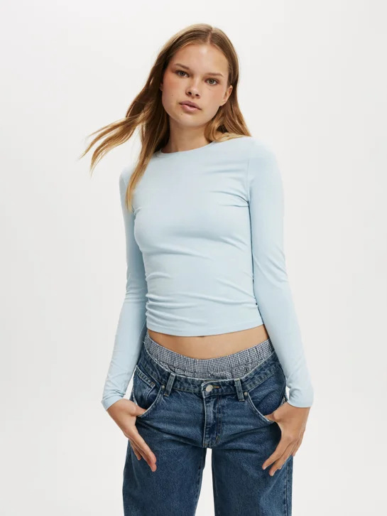 COTTON ON Áo Thun Dài Tay Nữ-All Day Crew Long Sleeve