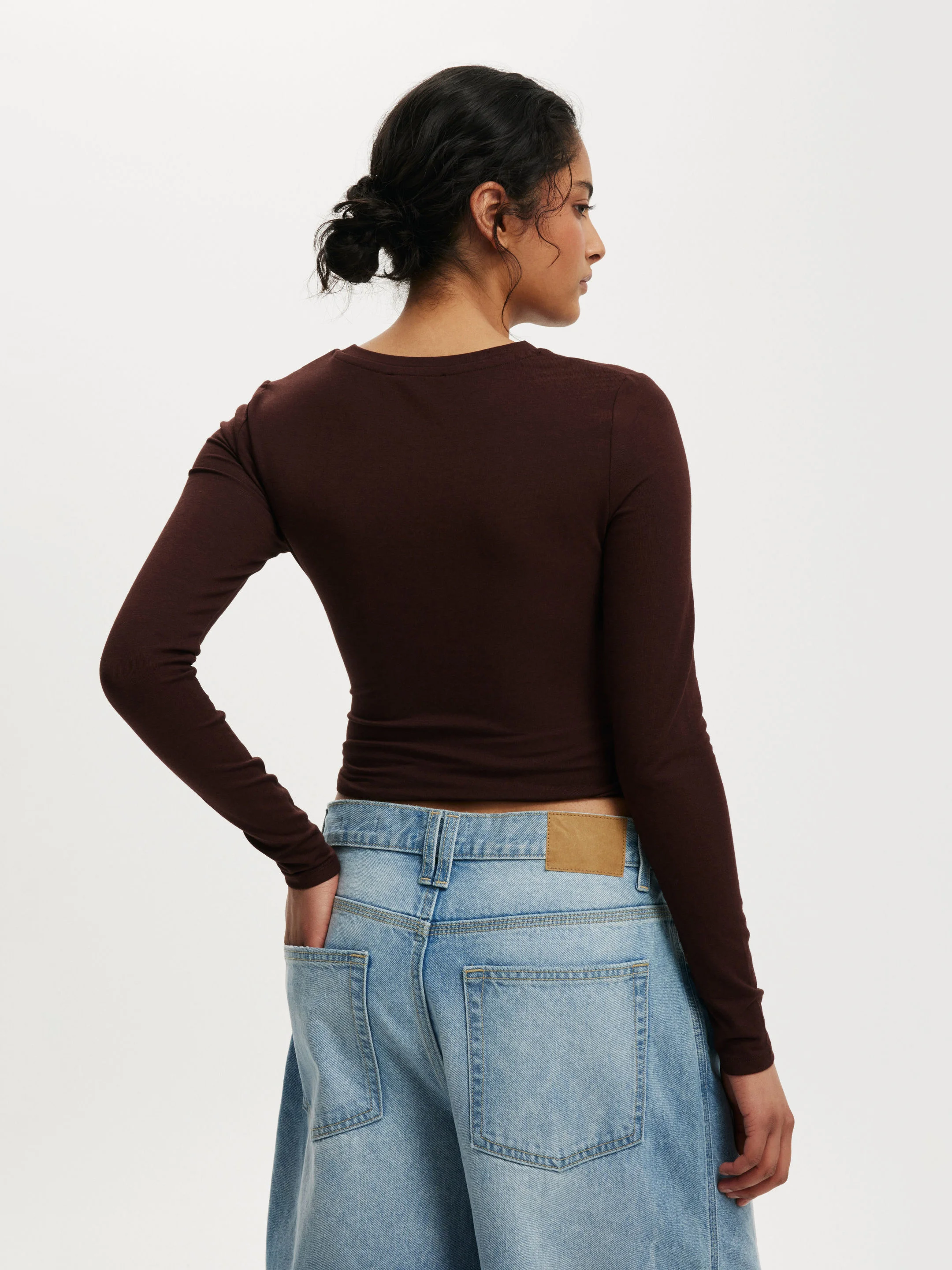 COTTON ON Áo Thun Dài Tay Nữ-All Day Crew Long Sleeve