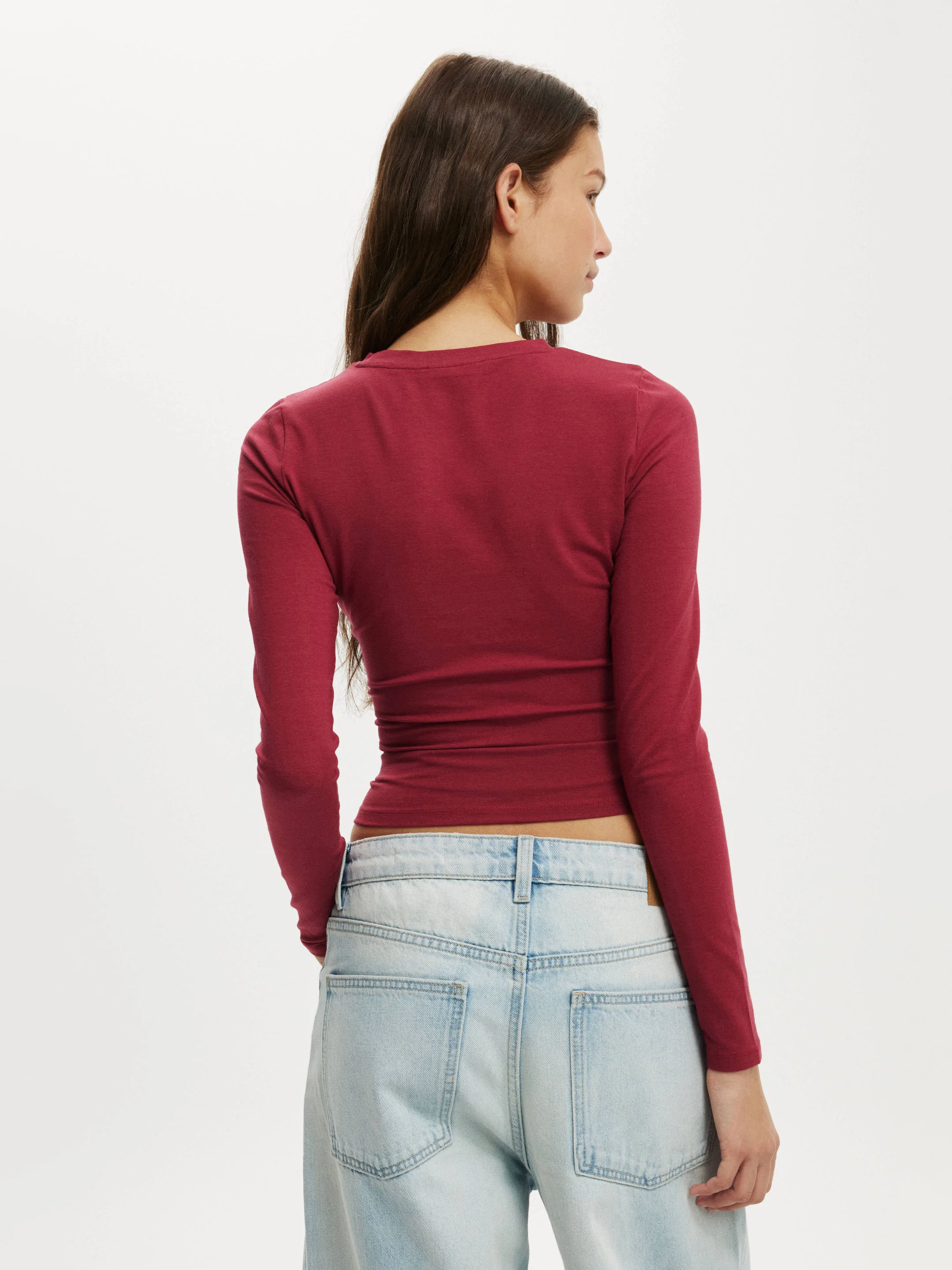COTTON ON Áo Thun Dài Tay Nữ-All Day Crew Long Sleeve