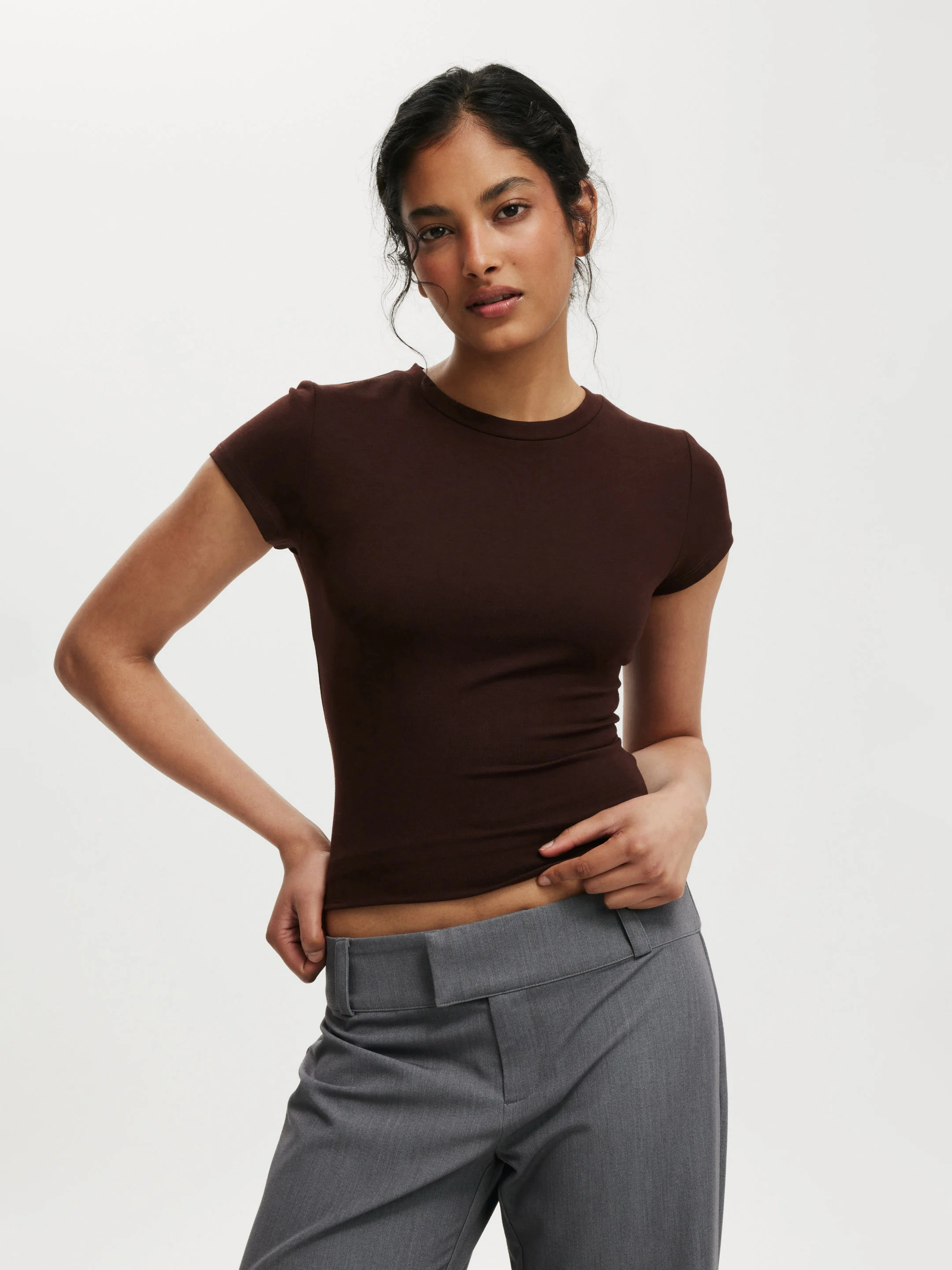 COTTON ON Áo Thun Ngắn Tay Nữ-All Day Crew Tee