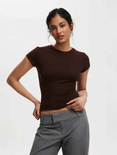 COTTON ON Áo Thun Ngắn Tay Nữ-All Day Crew Tee