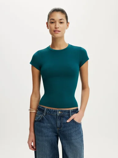 COTTON ON Áo Thun Ngắn Tay Nữ-All Day Crew Tee