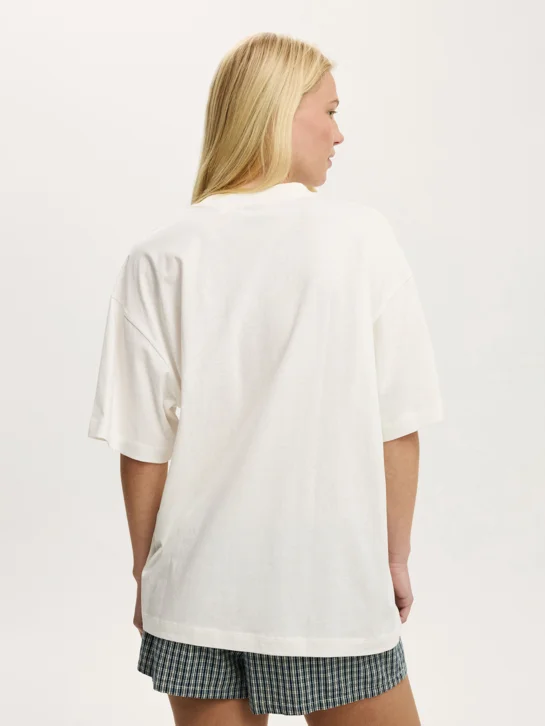 COTTON ON Áo Thun Có Họa Tiết Nữ-The Lcn Boxy Graphic Tee