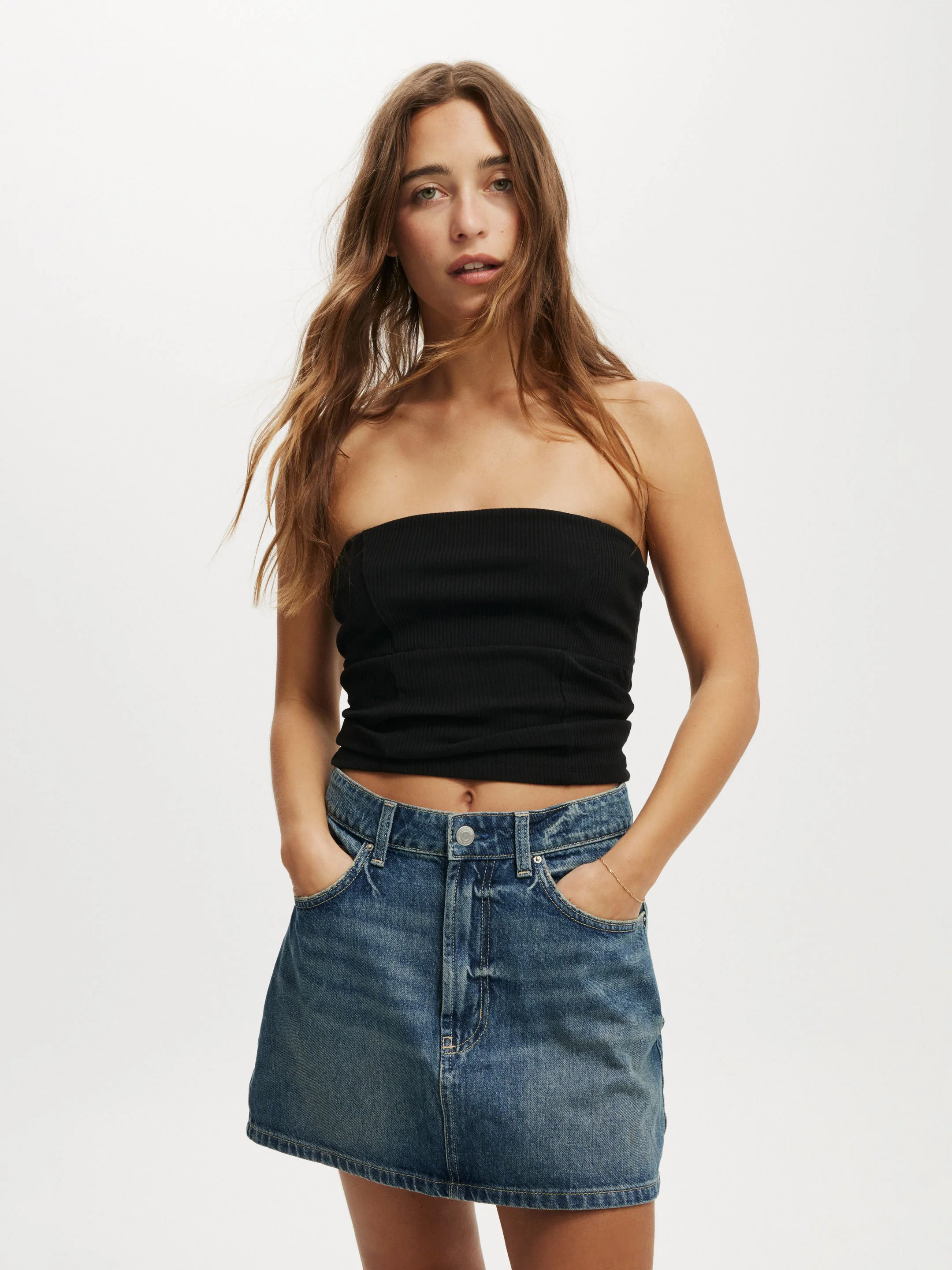 COTTON ON Váy Mini Nữ-Original Denim Mini Skirt