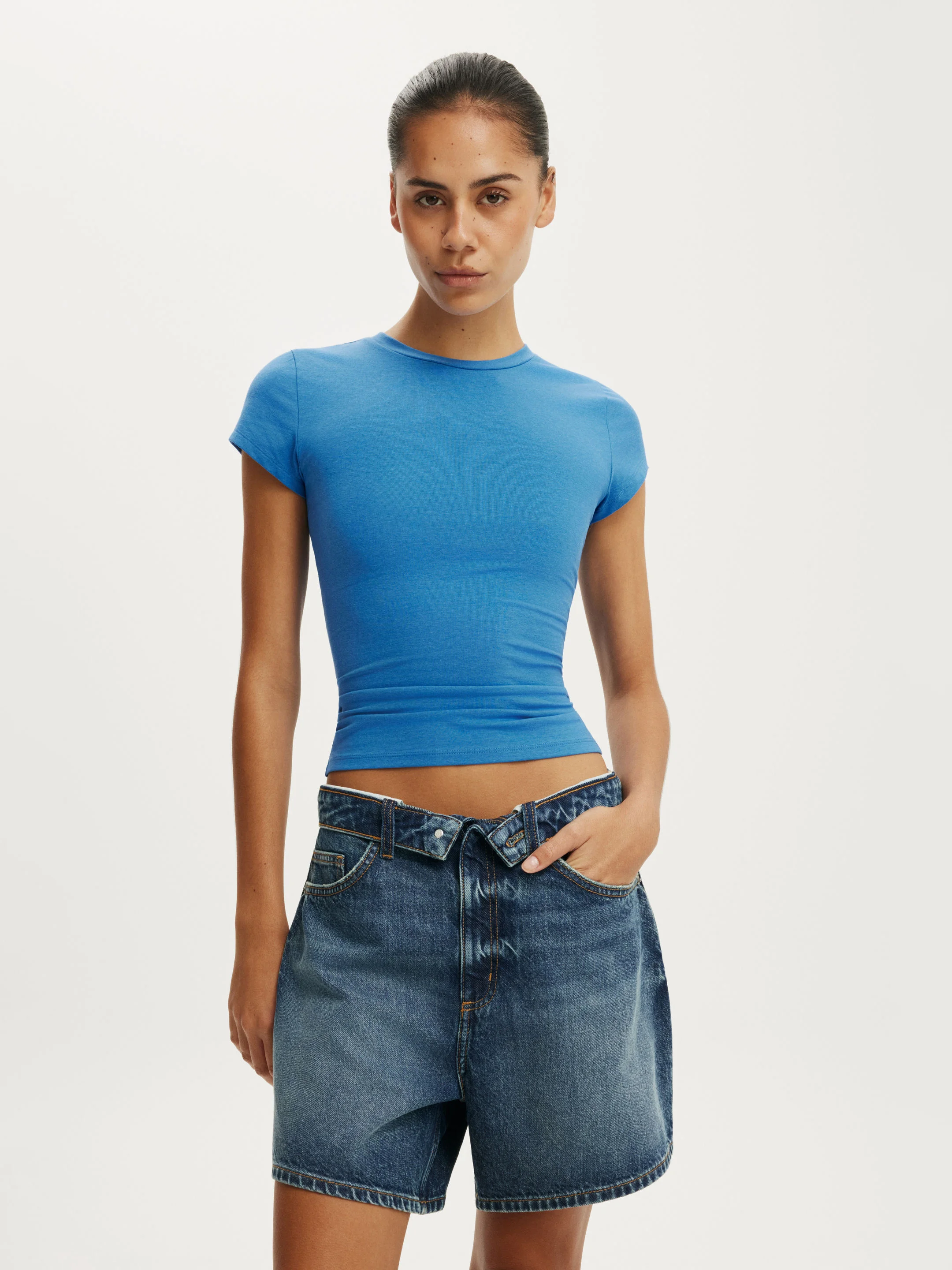 COTTON ON Quần Jeans Ngắn Nữ-High 90 S Denim Short