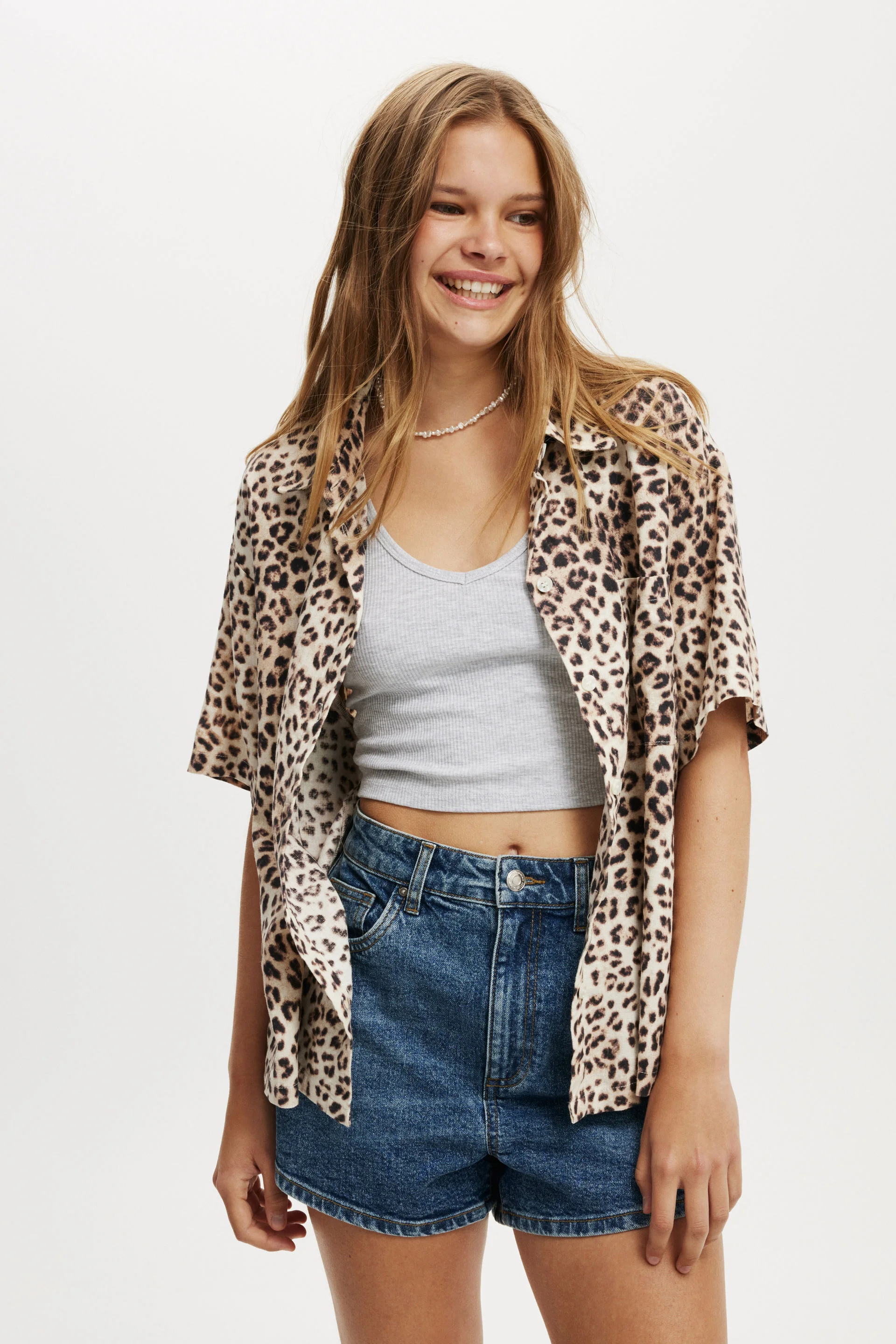 COTTON ON Áo Sơ Mi Ngắn Tay Nữ-Haven Short Sleeve Shirt