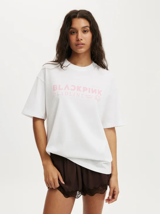 COTTON ON Áo Thun Có Họa Tiết Nữ-The Lcn Music Boxy Graphic Tee